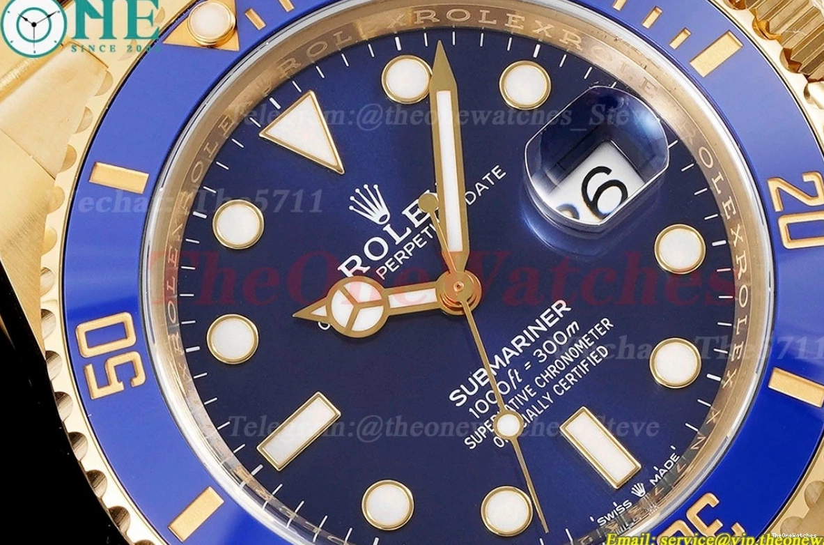 Dot VR3235 YG Submariner 41mm 126618LB Blue YG Clean 0115